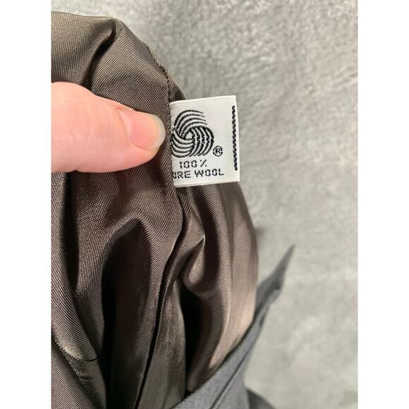 VTG Christian Dior Skirt 6 Grey 80's Midi Pencil Pockets 100% Wool Quiet Luxury - Picture 8 of 11